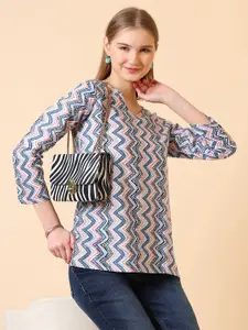 SANGOURI Floral Printed Kurti