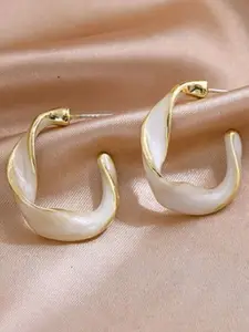Celestique Contemporary Half Hoop Earrings