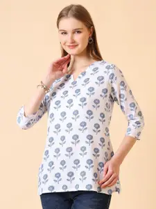 SANGOURI Floral Printed Kurti