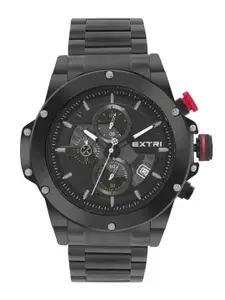 EXTRI Men Dial & Stainless Steel Bracelet Style Straps Analogue Watch X6080-C