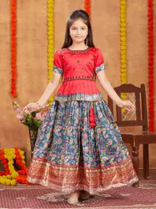 Aarika Girls Embroidered Beads and Stones Ready to Wear Lehenga & Choli