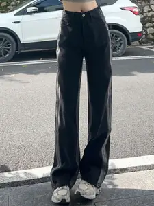 StyleCast Women Straight Fit with Side Stripe Jeans