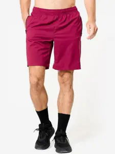 Domyos By Decathlon Men Maroon Quick Dry Fitness Shorts With Pocket