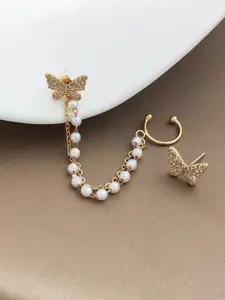 Celestique Korean Contemporary Shaped Ear Cuff Earrings