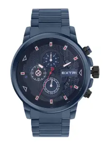 EXTRI Men Dial & Stainless Steel Bracelet Style Straps Analogue Watch X6079-G