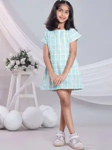 BAESD Girls Cotton Printed Fit & Flare Dress