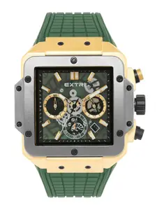 EXTRI Men Textured Chronograph Dial & Textured Straps Quartz Movement Analogue Watch