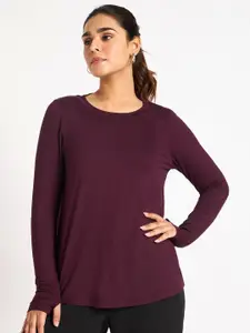 FEMMELLA Women Solid Round Neck Bamboo T-shirt