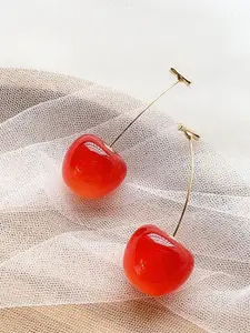 Celestique Korean Cherry Contemporary Drop Earrings