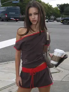 StyleCast One Shoulder Top & Shorts