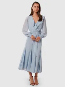 Forever New Women Bishop Sleeve A-Line Midi Dress