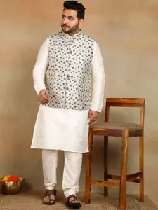 Sztori Floral Woven Design Nehru Jacket