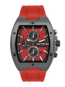 EXTRI Men Dial & Textured Quartz Movement Straps Analogue Watch