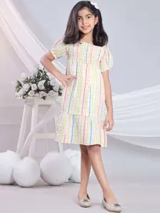 BAESD Checked Cotton Fit & Flare Dress