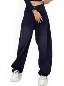 StyleCast Women Wide Leg Mid-Rise Jeans