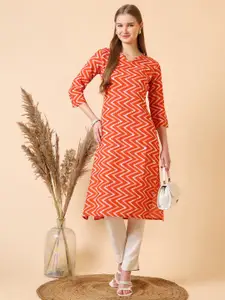 SANGOURI Floral Printed Kurti