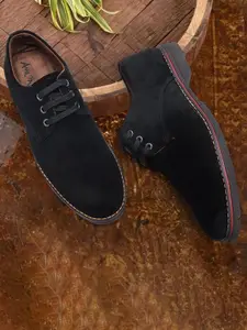 ARAMISH Men Lightweight Perforations Derbys