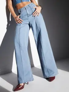 Miss Chase Women Straight Fit High-Rise Jeans