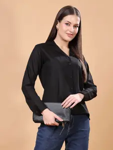 Moda Rapido Women Classic Semi Sheer Formal Shirt