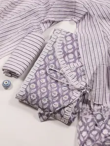 Meena Bazaar Floral Printed Unstitched Dress Material