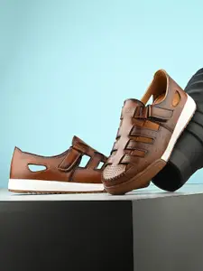 KRAASA Men PU Shoe-Style Sandals