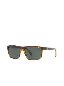 POLO RALPH LAUREN Men UV Protected Green Lens Rectangle Sunglasses - 0PH413350037159