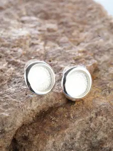 Priyaasi Silver-Plated Circular Studs