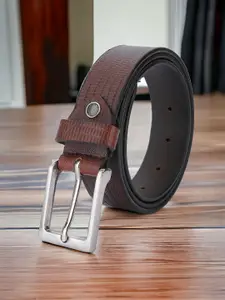 Metronaut Men Textured Leather Formal Belt