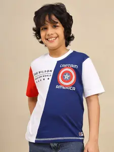 Kids Ville Boys Captain America Graphic Printed Regular Fit Cotton Tshirt