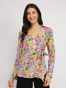 FableStreet Women Classic Floral Opaque Printed Formal Shirt