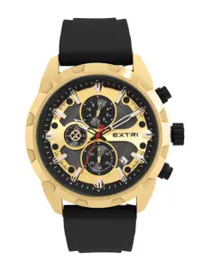 EXTRI Men Patterned Round Dial & Straps Analogue Chronograph Watch X6077-J