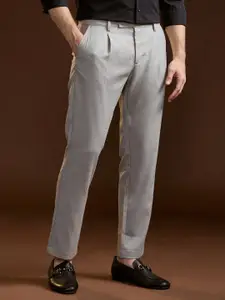 THE BEAR HOUSE Men's Solid Regular Fit Formal Trouser