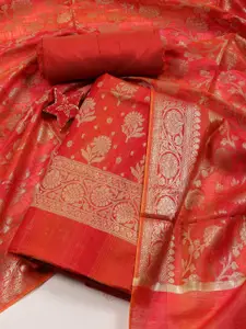 Meena Bazaar Ethnic Motifs Woven Design Art Silk Unstitched Dress Material