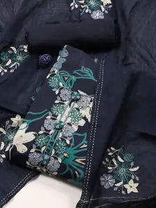 Meena Bazaar Floral Embellished Sequinned Unstitched Dress Material