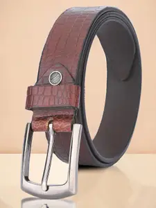 Metronaut Men Textured Leather Formal Belt