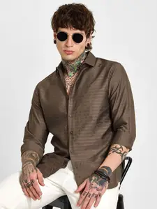 Snitch Men Smart Slim Fit Opaque Casual Shirt