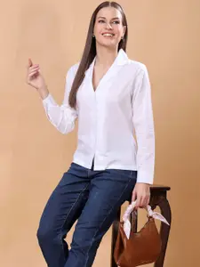 Moda Rapido Women Classic Semi Sheer Formal Shirt