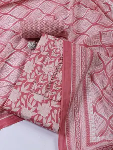 Meena Bazaar Floral Printed Unstitched Dress Material