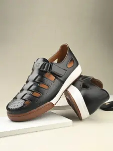 KRAASA Men PU Shoe-Style Sandals