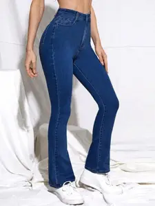 BROADSTAR Women Smart Fit Bootcut High-Rise Stretchable Jeans