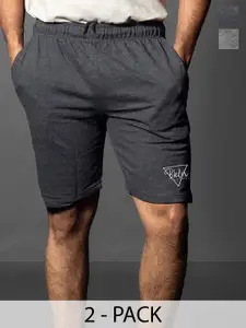 Moda Rapido Pack of 2 Cotton Men Outdoor Shorts