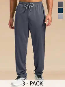 Moda Rapido Men Pack Of 3 Mid Rise Track Pants