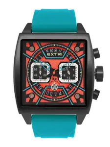 EXTRI Men Dial & Textured Straps Analogue Watch X6076-G