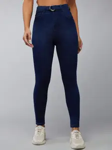 DOLCE CRUDO Women Cotton Skinny Fit High-Rise Stretchable Jeans