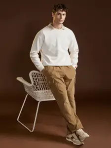 THE BEAR HOUSE Men's Cotton Solid Corduroy Utility Cargo Pants