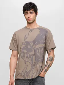 The Souled Store Men Graphic Printed Round Neck Cotton T-shirt