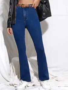 BROADSTAR Women Cotton Smart Bootcut High-Rise Stretchable Jeans