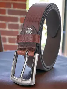 Metronaut Men Textured Leather Formal Belt