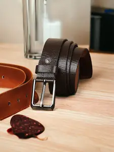 Metronaut Men Textured Leather Formal Belt