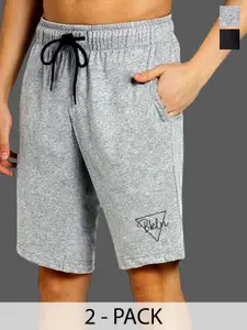 Moda Rapido Men Pack Of 2 Mid-Rise Regular Fit Outdoor Shorts